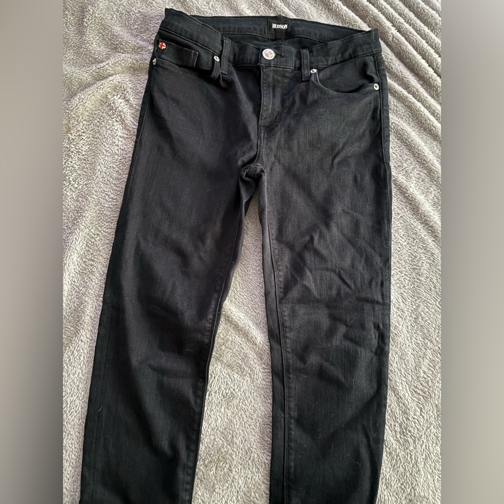 Hudson size 28 black super skinny jeans